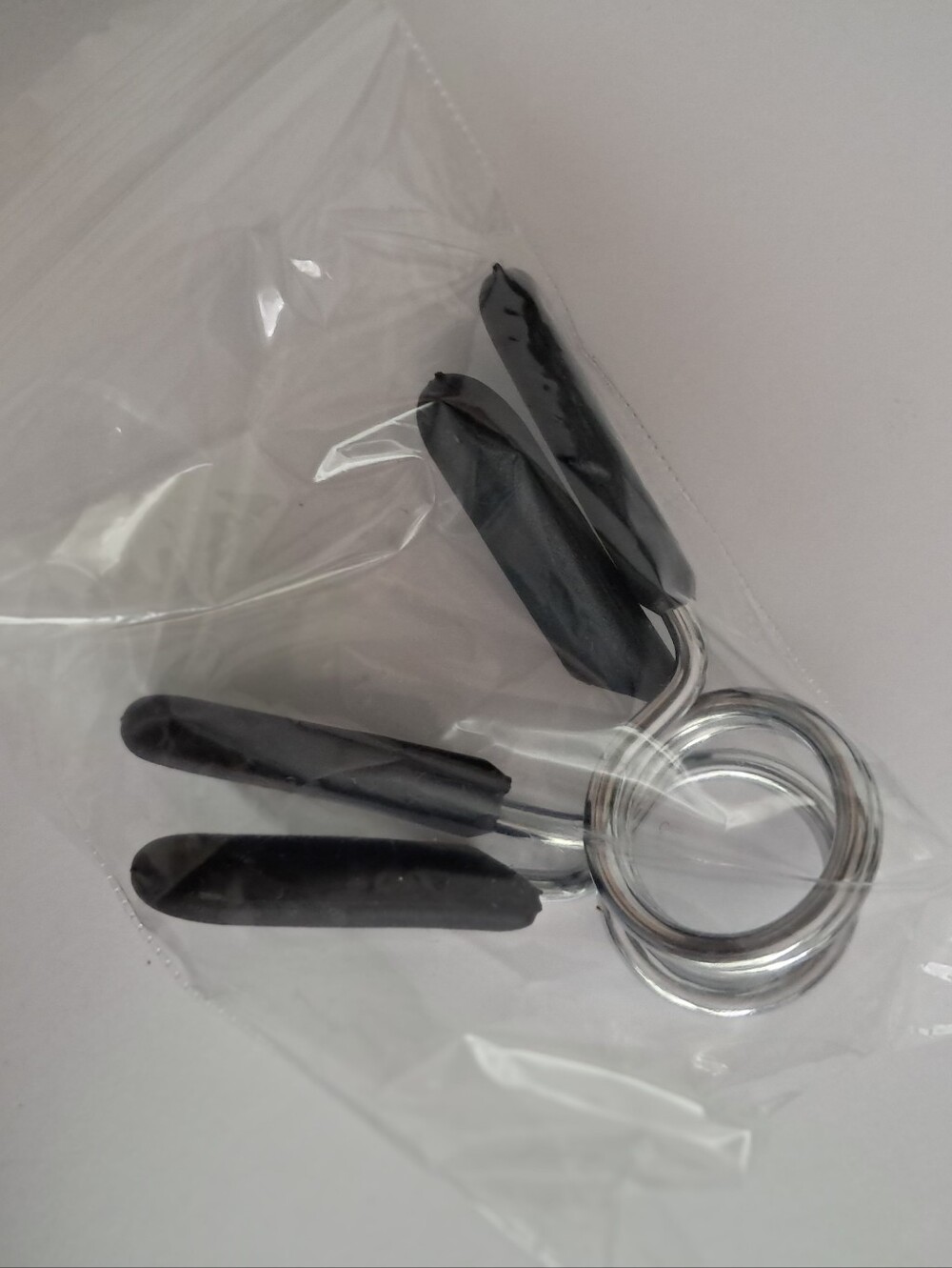 Standard 1" weight bar pinch clamps, Adler brand steel & black plastic